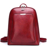 Women's | Girls Genuine Leather Casual Backpack For School Travel- 5 Colors - Kalsord