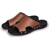 Men's Solid Flat Summer Beach Indoor & Outdoor Sandal/Flip-Flop