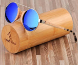 Round Polarized Wooden Sunglasses w/ Gift Box
