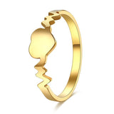 Women's Gold/Silver Heart Shaped Ring