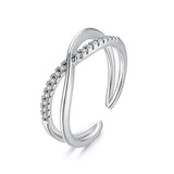 Silver Plated Adjustable Ring For Women