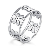 Flower Petals Stainless Steel Ring For Women