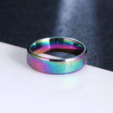 Multicolor/Iridescent Stainless Steel Ring For Women/Men