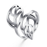Double Leaf Ring For Women- Gold/Silver - Kalsord