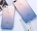 Gradient Transparent Silicone Case For iPhone 7 7 Plus X 8 Plus XS MAX XR 6 6S Plus 5 5S SE