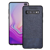Textured Fabric Cloth Phone Case For Samsung Galaxy S10 S10e S10 Plus
