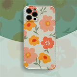 #2 Colorful Flower Leaf Phone Case For iPhone