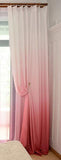 Pink Gradient Colored Window Curtains For Living Room | Bedroom | Kitchen Tulle Curtains - Kalsord