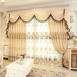 2 color Elegant Embroidered European Style Curtain for Living Room | French Design | Home Decor