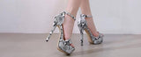 Platform High Heels Sandals Summer Ankle Strap Open Toe Gladiator Party Dress Women Shoes - Kalsord