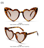Women's Gradient Love | Heart Glitter Frame Cat Eye Sunglassessunglasses - Kalsord