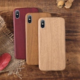 Wood Grain Textured Silicone Phone Case | Cover For Iphone 6 6S 7 7 plus 8 Plus XS Max XR X