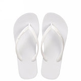 Women's White Summer Beach Slim Sandal/Flip Flop