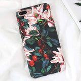 Retro Cherry Flower Phone Case For iPhone XS Max XR XS X 6 6S 7 8 Plus