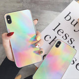 Iridescent Rainbow Laser Glass Phone Case/Cover For iPhone