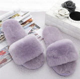Women's Fluffy Faux Fur Wool Slipper- 8 ColorsSlippers - Kalsord