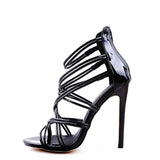 Strappy Thin Platform Gladiator Sandal High Heeled Shoe | Stiletto