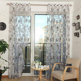 Elegant Ready-Made Custom Flower Floral Voile | Sheer | Tulle Curtains for Living Room Bedroom Kitchen Door Window Home Decor