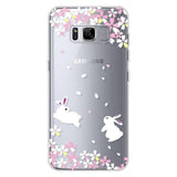Floral Transparent Silicone Case For Samsung Galaxy S8