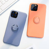Soft Silicone Case W/ Ring Holder | Kickstand For iPhone 11 Pro iPhone 11 XS Max 6 Plus 7 Plus 8 Plus XR X 7 8 6 S 6S Plus
