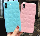 3D Diamond Candy Color Phone Case for iPhone 7 6 6S 8 Plus XS Max XR X
