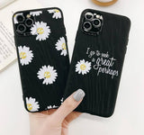 Soft Sand Textured Daisy Floral Pattern | Quote Phone Case For iPhone 11 Pro Max X XR Xs Max 6 6s 7 8 Plus