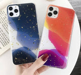Abstract Colorful Gradient Glitter/Golden Foil Phone Case/Cover For iPhone 11 Pro Max X XS XR Xs Max 6 6s 7 8 Plus