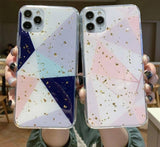 Geometric Marble Glitter Confetti/Foil Phone Case/Cover For iPhone 11 Pro Max X XS XR Xs Max 6 6s 7 8 Plus