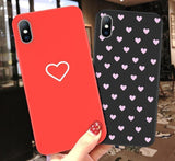 Minimalist Heart Phone Case for iPhone XS Max XR Xs X 6 6S 7 8 Plus