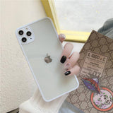 Shockproof Border Transparent Soft TPU Phone Case For iPhone SE 2020 11 Pro Max X XR Xs Max 6 6s 7 8 Plus