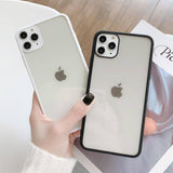 Shockproof Border Transparent Soft TPU Phone Case For iPhone SE 2020 11 Pro Max X XR Xs Max 6 6s 7 8 Plus