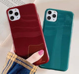 Simple Glossy Solid Color Phone Case For iPhone 11 Pro Max X XS XR Xs Max Glossy Soft TPU Back Cover For iPhone 6 6s 7 8 Plus