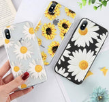 Sunflower Clear Phone Case/Cover For iPhone 6 6s 7 8 Plus XS Max XR X 5 SE