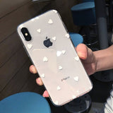 Transparent Hearts Silicon Case For iPhone 6 S 7 8 Plus XS Max XR XCases - Kalsord