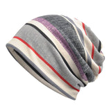 Striped Velvet Winter Beanie For Men & Women - Kalsord
