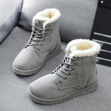 Women's Winter Snow Cotton Plush Boots 2019 | New Cute Warm Lace-Up Mid-Calf Boots For Ladies