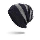 Two-Color Knitted Beanie- 5 Colours