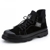 Men's Genuine Leather Boot- Black, Khaki