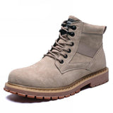 Men's Genuine Winter Leather Boots- Black, Grey, Brown