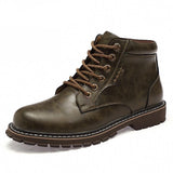 Men's Stylish Leather Boot- Brown, Black, Khaki
