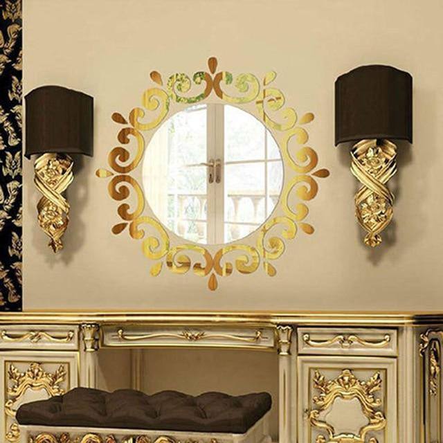 Acrylic Decal Art DIY Mirrored Wall Sticker Home Decoration - Kalsord