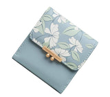 Women's Small Floral Printed Purse | Wallet- Blue, Pink, Black