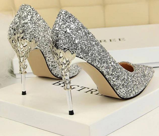 2,900+ Silver High Heel Shoes Stock Photos, Pictures & Royalty-Free Images  - iStock