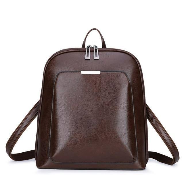 Women's | Girls Genuine Leather Casual Backpack For School Travel- 5 Colors - Kalsord