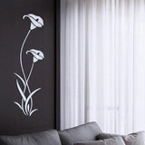 3D DIY Mirrored Flower Shape Wall Sticker For Living Room Decoration | Removable Mural Wallpaper Art Decals Home Decor - Kalsord