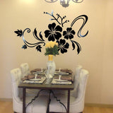 40*60 CM 3D Mirrored Floral Art Removable Wall Sticker Home Decor Decorative Sticker - Kalsord