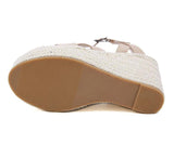 Casual Summer Women's Open Toe Super High Thick Wedge Sandals - Kalsord