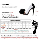 Fluffy Clear | Transparent Slip-On Thin Pointed Heel High | Pump - Kalsord