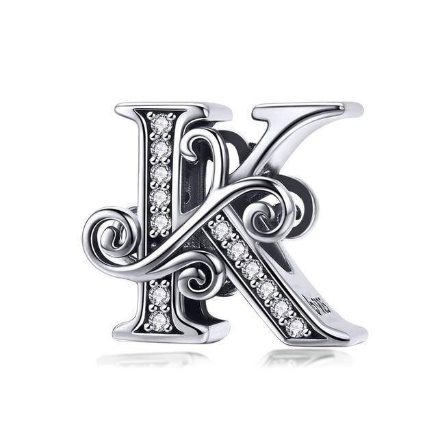 Women's Custom Alphabets | Name A to Z 925 Sterling Silver Jewelry - Kalsord