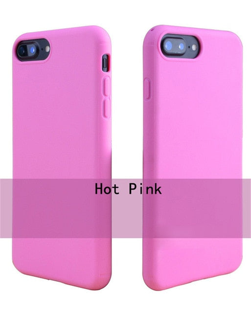 Shockproof Plain Colored Phone Case For iphone 6 6s 7 8 6 6S Plus 8cases - Kalsord